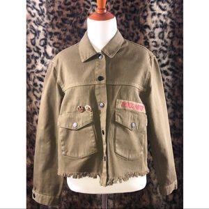 Olive Green Denim Top/Jacket
